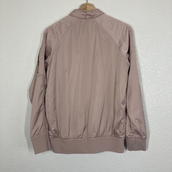 Members Only Jacket Mens Small Pink Iconic Racer Bomber Zip Pocket Polyester - Picture 10 of 16